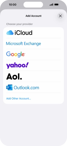 Press Add Other Account.... Press Add Other Account....
