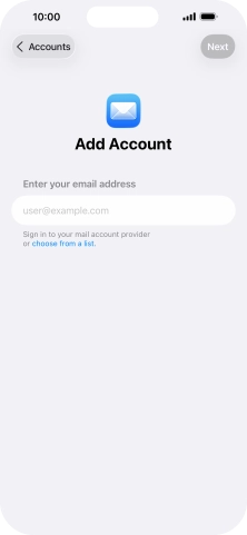 Press the field below 'Enter your email address' and key in your email address. Press the field below 'Enter your email address' and key in your email address.