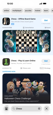 Press the required app. Press the required app.