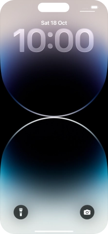 Slide your finger upwards starting from the bottom of the screen.