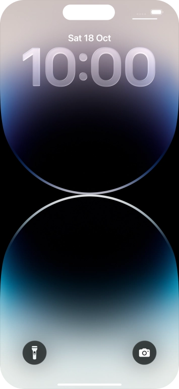 Slide your finger upwards starting from the bottom of the screen.