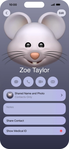 Press Shared Name and Photo.