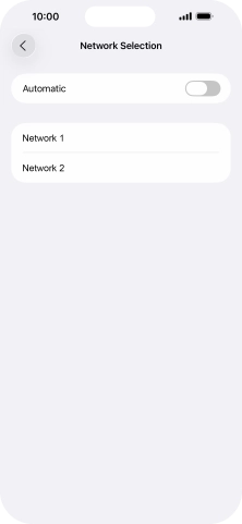 If you turn off the function, press the required network.