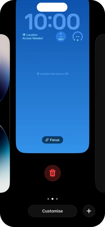 Press the delete icon. Press the delete icon.