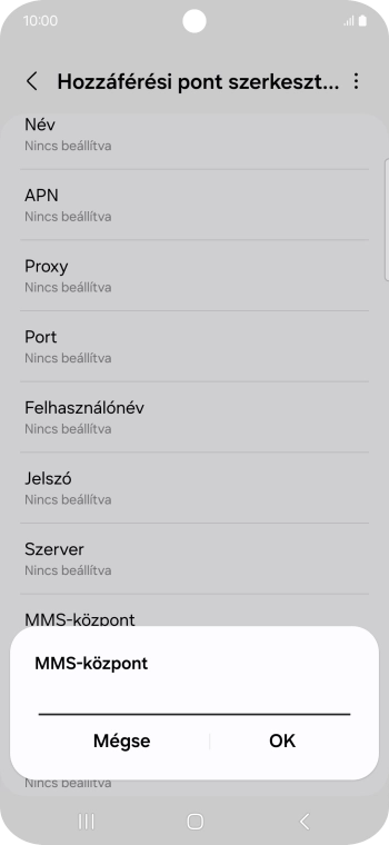 Írd be azt, hogy http://mms.vodafone.hu/servlets/mms, és válaszd az OK lehetőséget. Írd be azt, hogy http://mms.vodafone.hu/servlets/mms, és válaszd az OK lehetőséget.