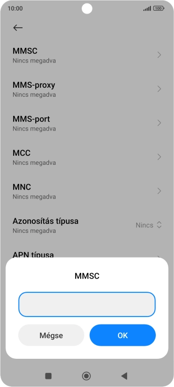 Írd be azt, hogy http://mms.vodafone.hu/servlets/mms, és válaszd az OK lehetőséget. Írd be azt, hogy http://mms.vodafone.hu/servlets/mms, és válaszd az OK lehetőséget.