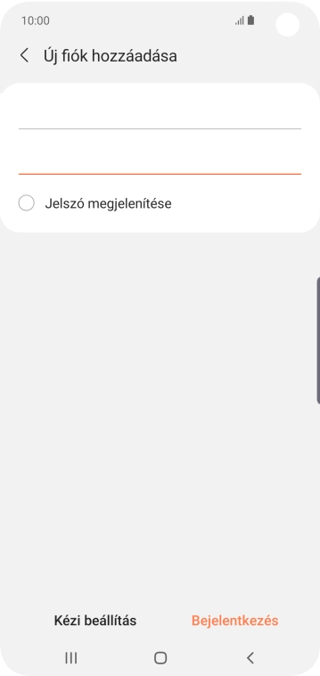 Válaszd a Bejelentkezés lehetőséget.
