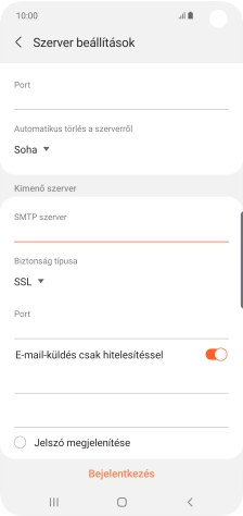 Nyisd le az „Biztonság típusa” alatt legördülő menüt.