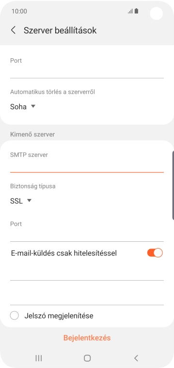 Nyisd le az „Biztonság típusa” alatt legördülő menüt.