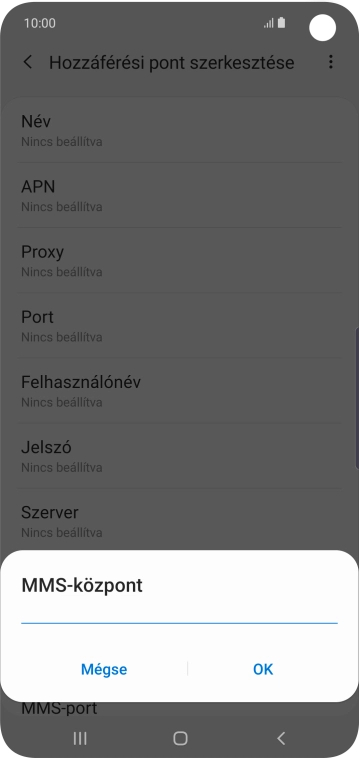 Írd be azt, hogy http://mms.vodafone.hu/servlets/mms, és válaszd az OK lehetőséget. Írd be azt, hogy http://mms.vodafone.hu/servlets/mms, és válaszd az OK lehetőséget.