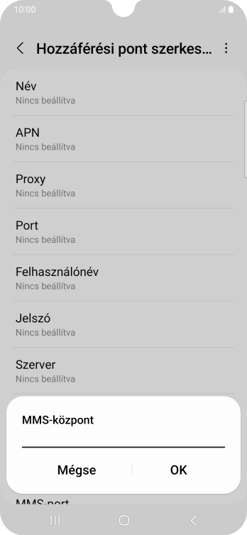 Írd be azt, hogy http://mms.vodafone.hu/servlets/mms, és válaszd az OK lehetőséget. Írd be azt, hogy http://mms.vodafone.hu/servlets/mms, és válaszd az OK lehetőséget.