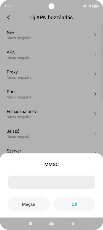 Írd be azt, hogy http://mms.vodafone.hu/servlets/mms, és válaszd az OK lehetőséget. Írd be azt, hogy http://mms.vodafone.hu/servlets/mms, és válaszd az OK lehetőséget.