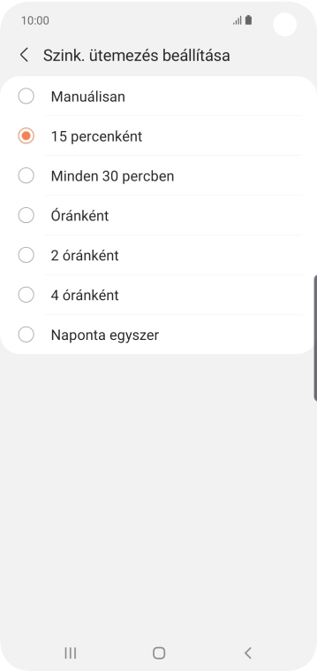 Válaszd ki a kívánt beállítást.