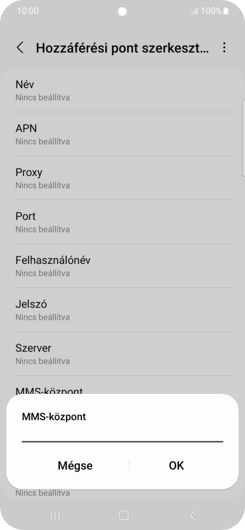 Írd be azt, hogy http://mms.vodafone.hu/servlets/mms, és válaszd az OK lehetőséget. Írd be azt, hogy http://mms.vodafone.hu/servlets/mms, és válaszd az OK lehetőséget.