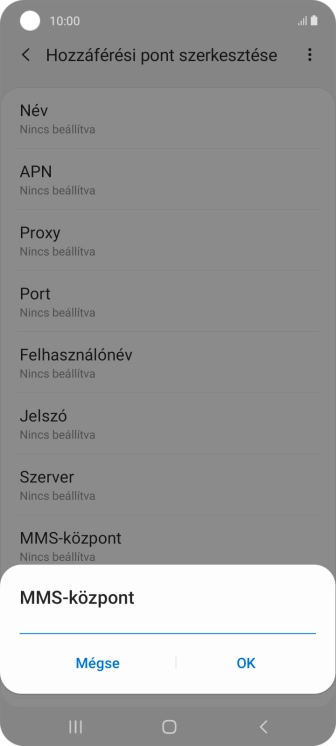 Írd be azt, hogy http://mms.vodafone.hu/servlets/mms, és válaszd az OK lehetőséget. Írd be azt, hogy http://mms.vodafone.hu/servlets/mms, és válaszd az OK lehetőséget.