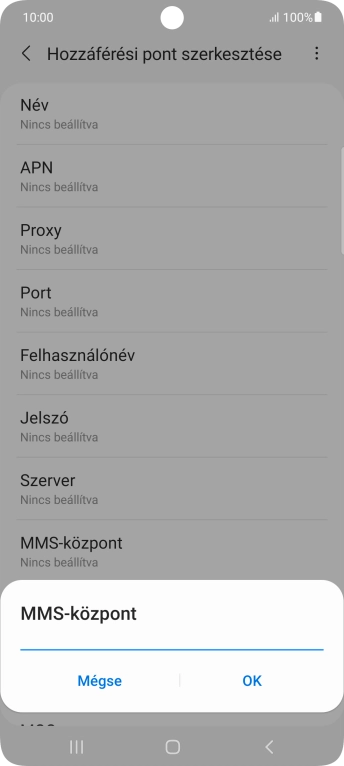 Írd be azt, hogy http://mms.vodafone.hu/servlets/mms, és válaszd az OK lehetőséget. Írd be azt, hogy http://mms.vodafone.hu/servlets/mms, és válaszd az OK lehetőséget.