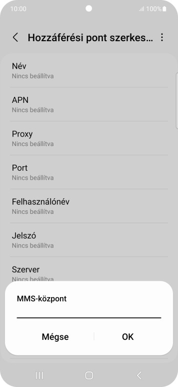 Írd be azt, hogy http://mms.vodafone.hu/servlets/mms, és válaszd az OK lehetőséget. Írd be azt, hogy http://mms.vodafone.hu/servlets/mms, és válaszd az OK lehetőséget.