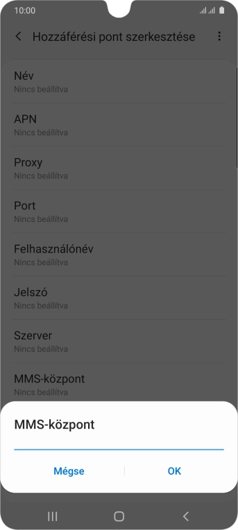 Írd be azt, hogy http://mms.vodafone.hu/servlets/mms, és válaszd az OK lehetőséget. Írd be azt, hogy http://mms.vodafone.hu/servlets/mms, és válaszd az OK lehetőséget.