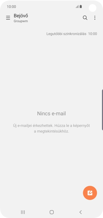Húzd az ujjad jobbra a kijelző bal oldaláról.