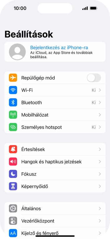 Válaszd a Bejelentkezés az iPhone-ra lehetőséget.