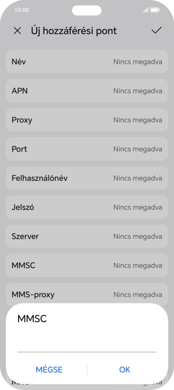 Írd be azt, hogy http://mms.vodafone.hu/servlets/mms, és válaszd az OK lehetőséget. Írd be azt, hogy http://mms.vodafone.hu/servlets/mms, és válaszd az OK lehetőséget.