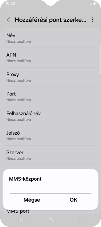 Írd be azt, hogy http://mms.vodafone.hu/servlets/mms, és válaszd az OK lehetőséget. Írd be azt, hogy http://mms.vodafone.hu/servlets/mms, és válaszd az OK lehetőséget.