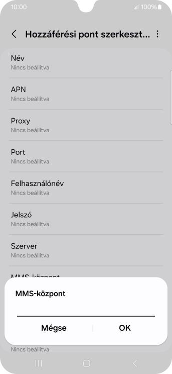 Írd be azt, hogy http://mms.vodafone.hu/servlets/mms, és válaszd az OK lehetőséget. Írd be azt, hogy http://mms.vodafone.hu/servlets/mms, és válaszd az OK lehetőséget.