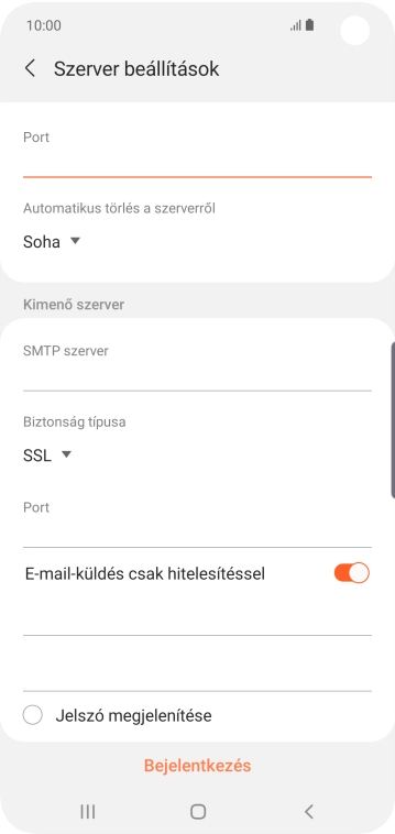 Nyisd le az „Automatikus törlés a szerverről” alatt legördülő menüt.