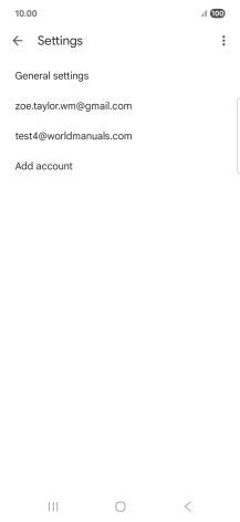 Press the required email account.