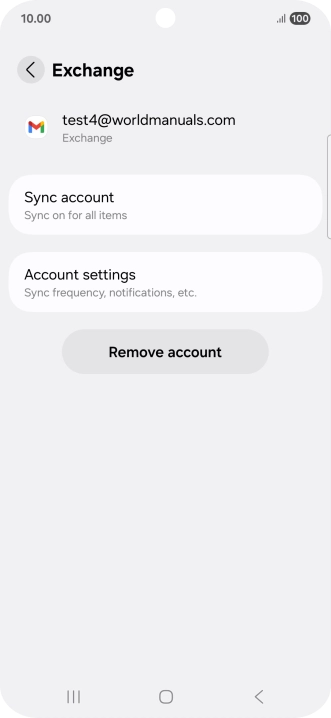 Press Account settings.