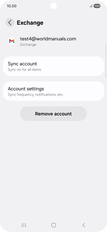 Press Account settings.