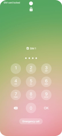 If your SIM is locked, key in your PIN and press OK.