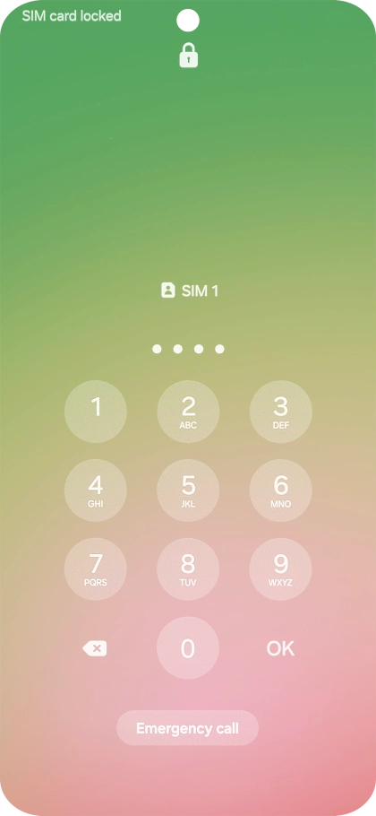 If your SIM is locked, key in your PIN and press OK.
