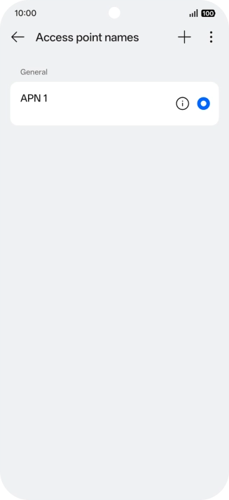 Press the new data connection icon.