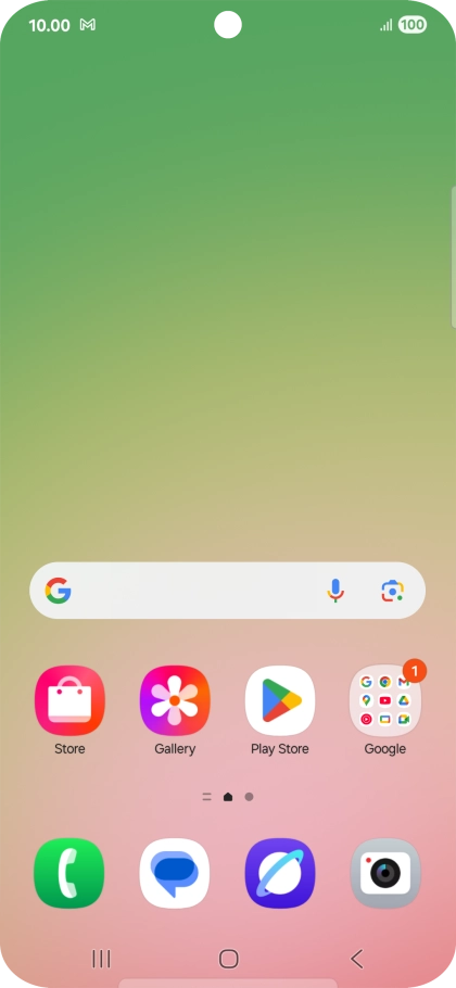 The email message icon shows that you've received a new email message. The email message icon shows that you've received a new email message.
