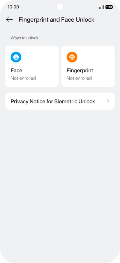 Press Fingerprint.