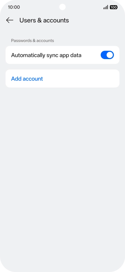 Press Add account.