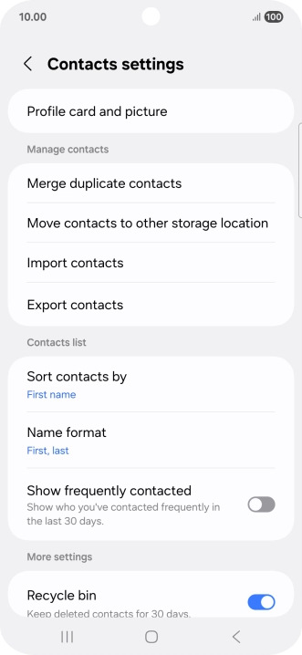 Press Import contacts. Press Import contacts.