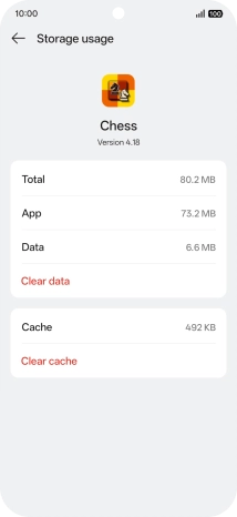 Press Clear cache.