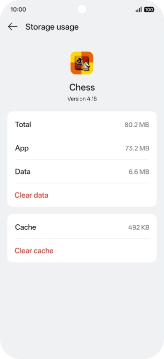 Press Clear cache.