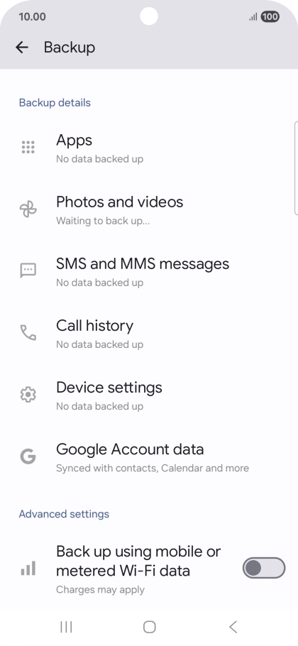 Press the indicator next to Press the indicator next to