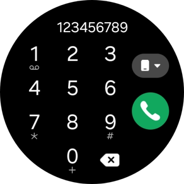 Press the call icon.