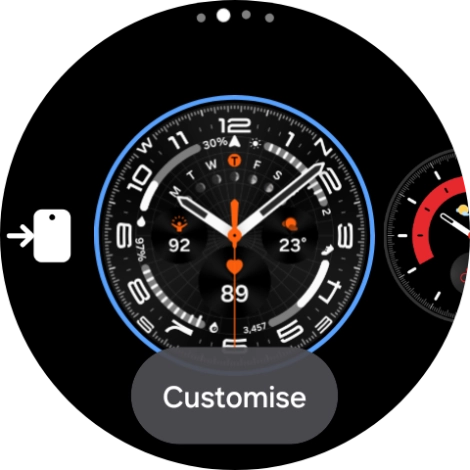 Slide your finger left on the screen.