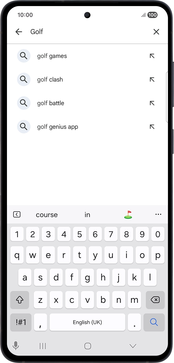 On your phone: Press the search icon.