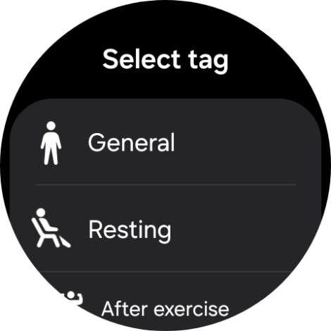 Press the required setting.