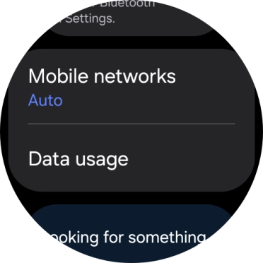 Press Mobile networks.