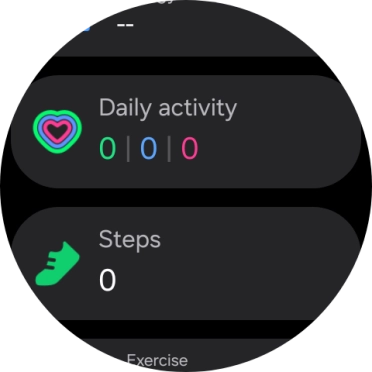 Under Daily activity, you can see how far you are from completing your daily activity goals.