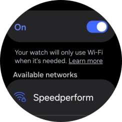 Press the required Wi-Fi network.