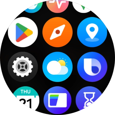 Press the settings icon. Press the settings icon.