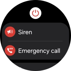 Press Siren and follow the instructions on the screen to start and stop the siren.